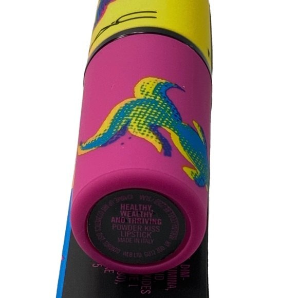 MAC Limited Ed Moon Masterpiece Powder Kiss Lipstick Healthy, Wealthy & Thriving - Picture 4 of 9